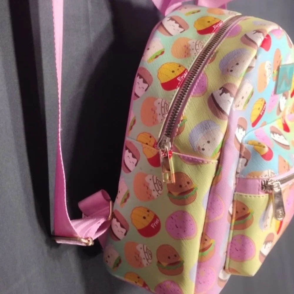 Squishmallows Pastel Kids Backpack with Pink Straps pre owned Exellent condition